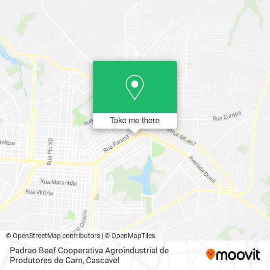 Padrao Beef Cooperativa Agroindustrial de Produtores de Carn map