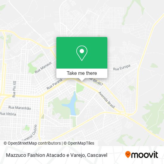 Mapa Mazzuco Fashion Atacado e Varejo