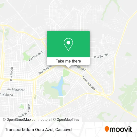 Transportadora Ouro Azul map