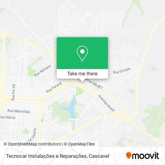 Tecnocar Instalações e Reparações map