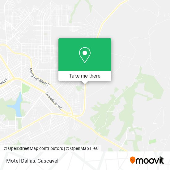 Mapa Motel Dallas