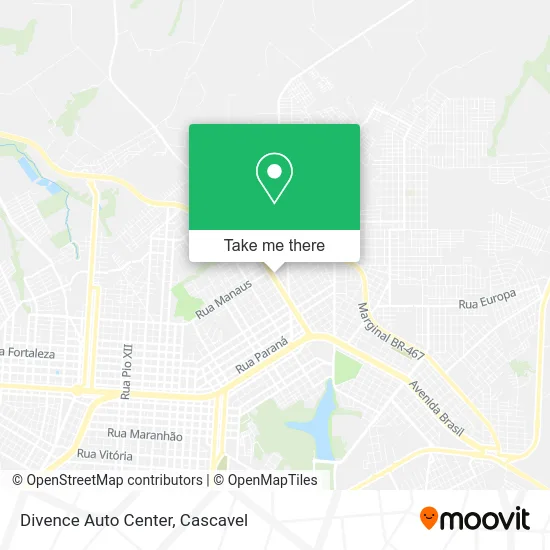 Divence Auto Center map