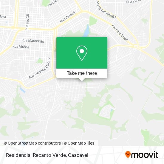 Mapa Residencial Recanto Verde