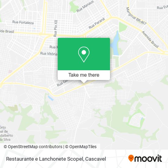 Mapa Restaurante e Lanchonete Scopel
