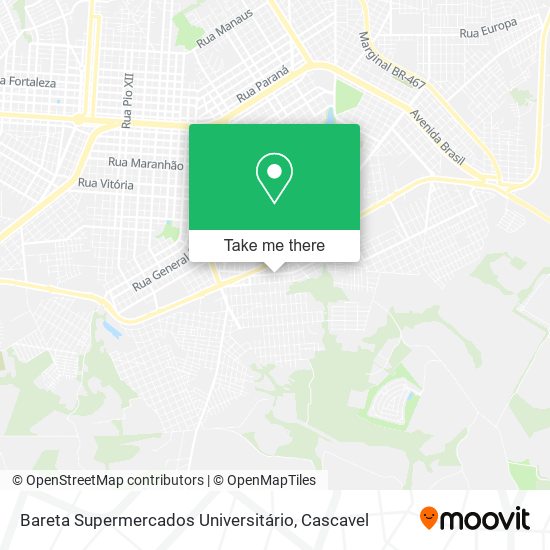 Mapa Bareta Supermercados Universitário