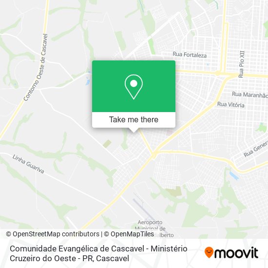 Comunidade Evangélica de Cascavel - Ministério Cruzeiro do Oeste - PR map