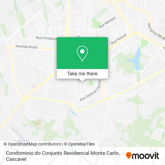 Mapa Condominio do Conjunto Residencial Monte Carlo