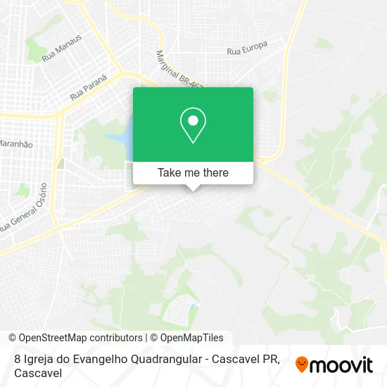8 Igreja do Evangelho Quadrangular - Cascavel PR map