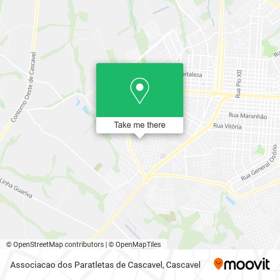 Mapa Associacao dos Paratletas de Cascavel