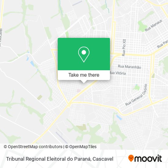 Tribunal Regional Eleitoral do Paraná map