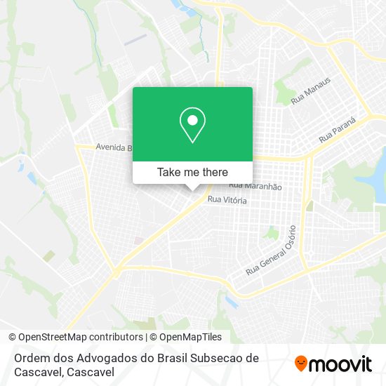 Ordem dos Advogados do Brasil Subsecao de Cascavel map