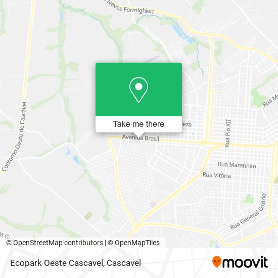 Mapa Ecopark Oeste Cascavel