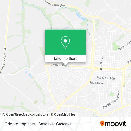 Mapa Odonto Implants - Cascavel