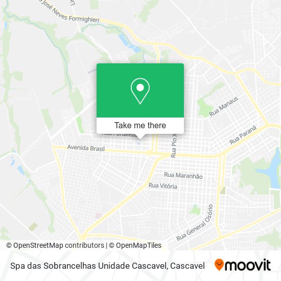 Mapa Spa das Sobrancelhas Unidade Cascavel