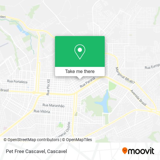 Mapa Pet Free Cascavel