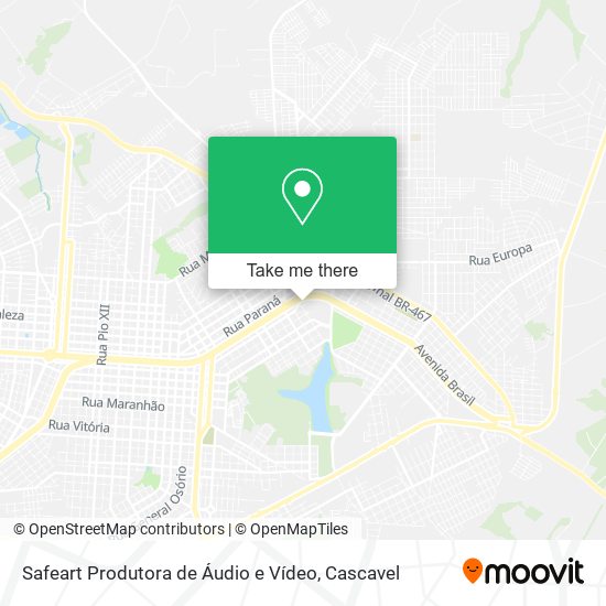 Safeart Produtora de Áudio e Vídeo map