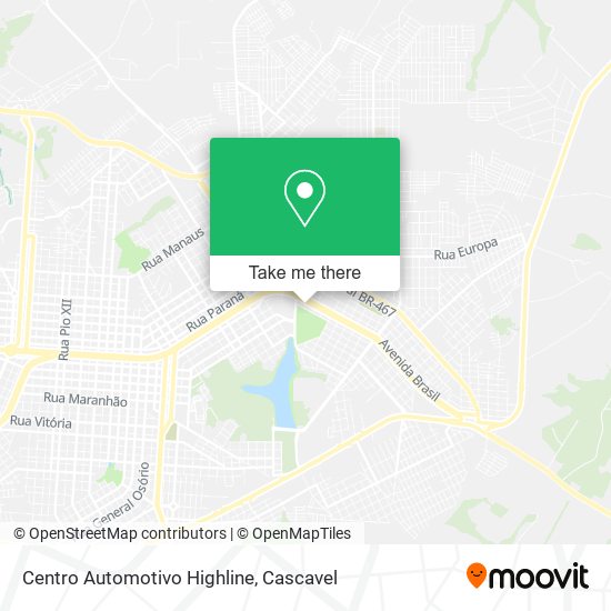 Centro Automotivo Highline map