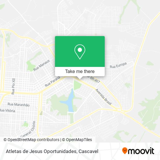 Atletas de Jesus Oportunidades map