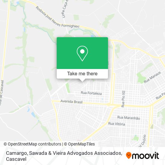 Mapa Camargo, Sawada & Vieira Advogados Associados