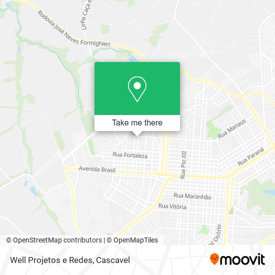 Well Projetos e Redes map