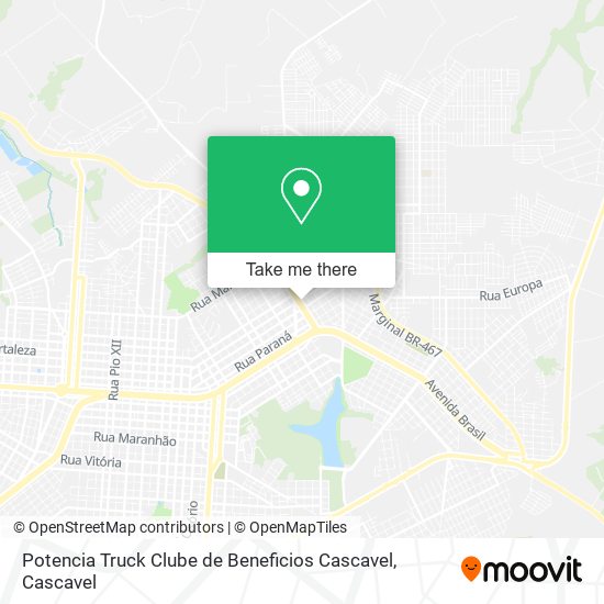 Potencia Truck Clube de Beneficios Cascavel map