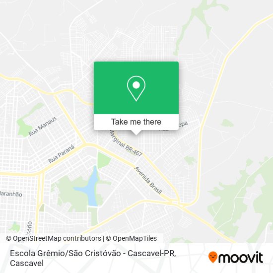 Escola Grêmio / São Cristóvão - Cascavel-PR map