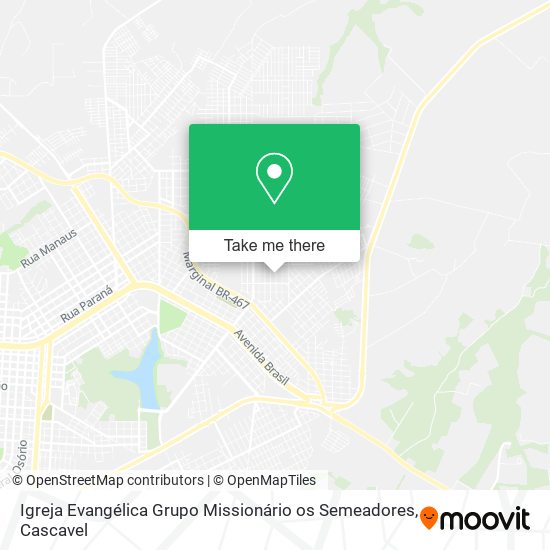 Igreja Evangélica Grupo Missionário os Semeadores map