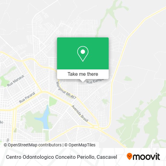 Centro Odontologico Conceito Periollo map