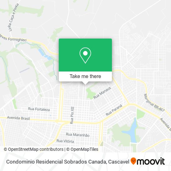 Mapa Condominio Residencial Sobrados Canada