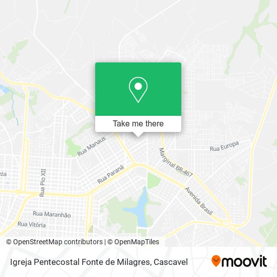 Igreja Pentecostal Fonte de Milagres map