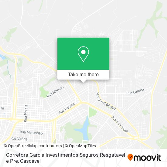 Corretora Garcia Investimentos Seguros Resgatavel e Pre map