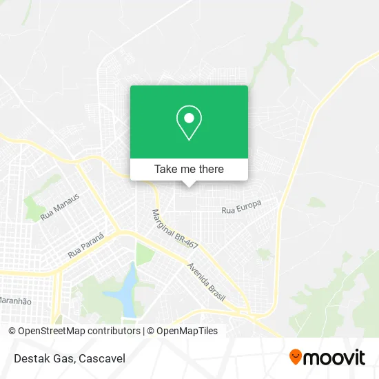 Destak Gas map