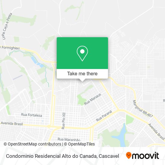 Mapa Condominio Residencial Alto do Canada