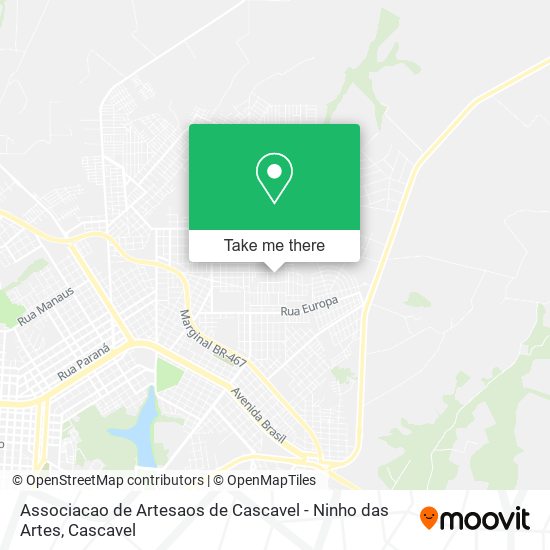 Associacao de Artesaos de Cascavel - Ninho das Artes map