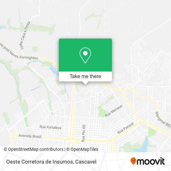 Oeste Corretora de Insumos map