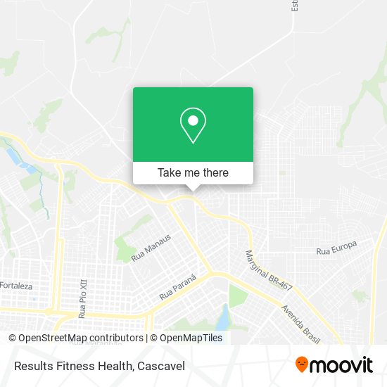 Mapa Results Fitness Health