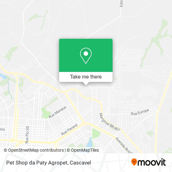 Pet Shop da Paty Agropet map