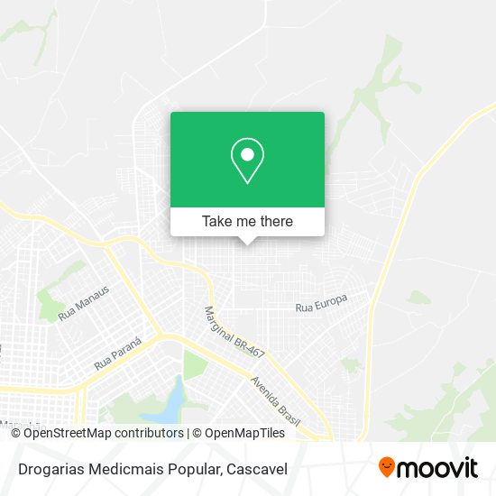 Drogarias Medicmais Popular map