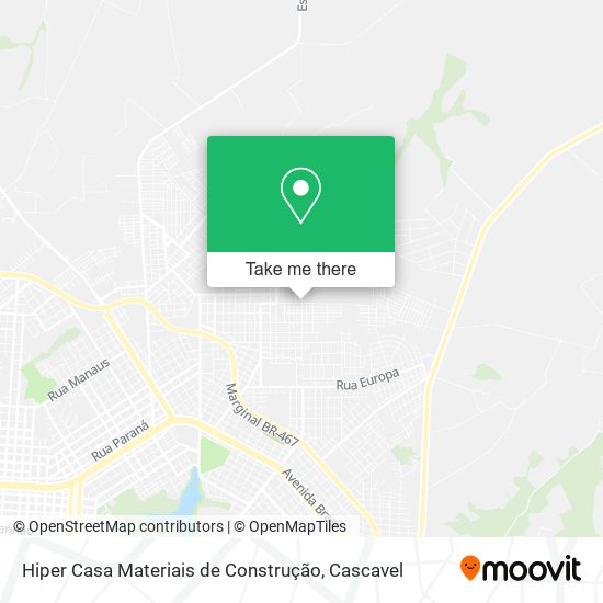 Hiper Casa Materiais de Construção map