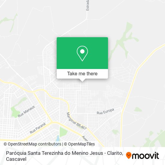 Paróquia Santa Terezinha do Menino Jesus - Clarito map