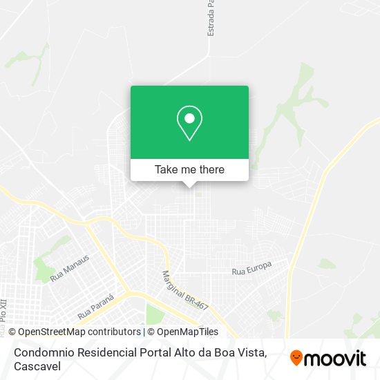 Mapa Condomnio Residencial Portal Alto da Boa Vista