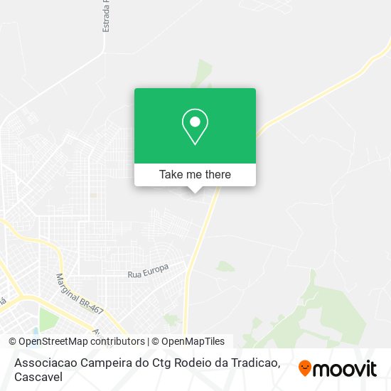 Mapa Associacao Campeira do Ctg Rodeio da Tradicao