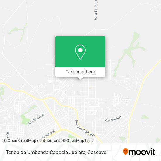 Tenda de Umbanda Cabocla Jupiara map
