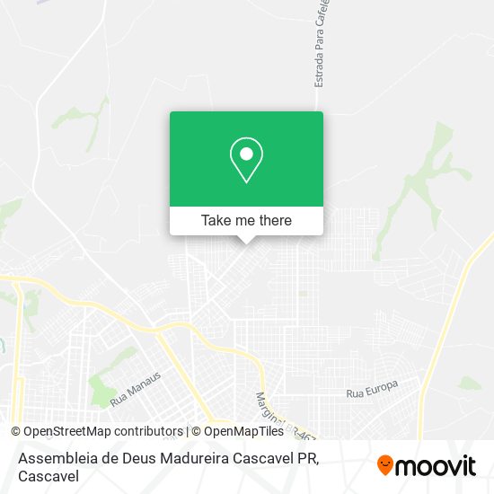 Assembleia de Deus Madureira Cascavel PR map