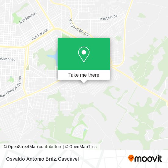 Osvaldo Antonio Bráz map