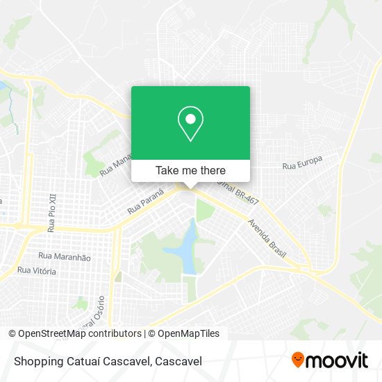Shopping Catuaí Cascavel map