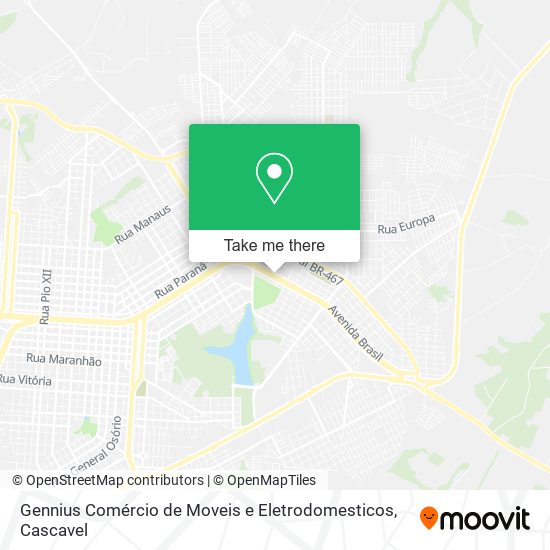 Gennius Comércio de Moveis e Eletrodomesticos map