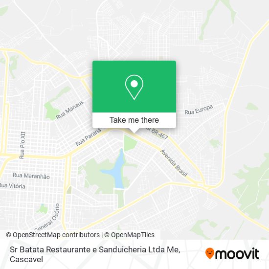 Mapa Sr Batata Restaurante e Sanduicheria Ltda Me