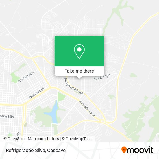 Refrigeração Silva map