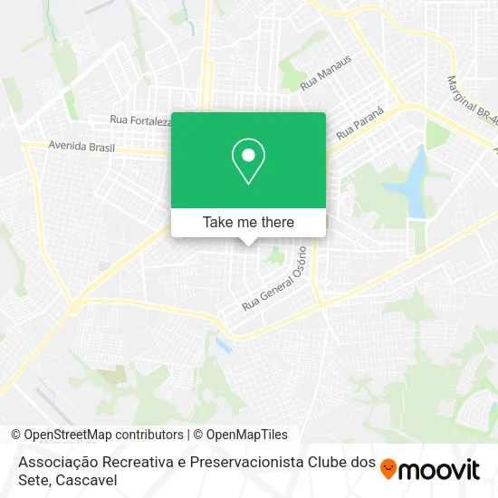 Associação Recreativa e Preservacionista Clube dos Sete map